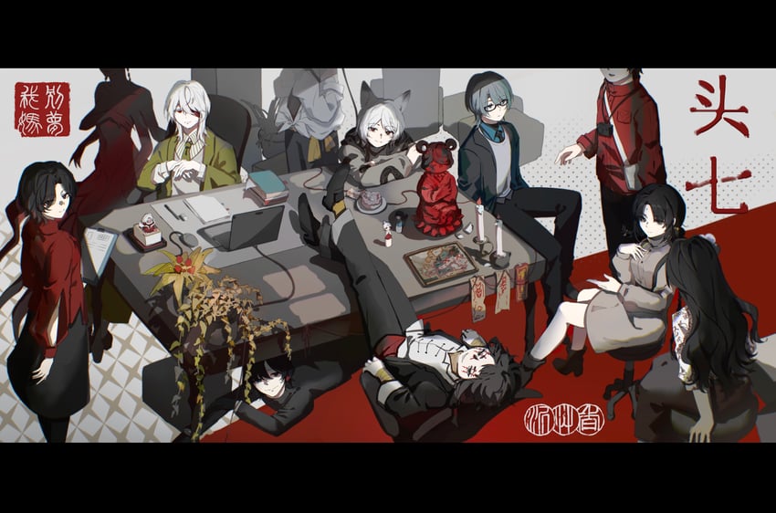 ziche fuzhao, li yuting, liu qingcheng, naihe, hua jin, and 10 more (touqi guaitan and 1 more) drawn by yuxiangxue672
