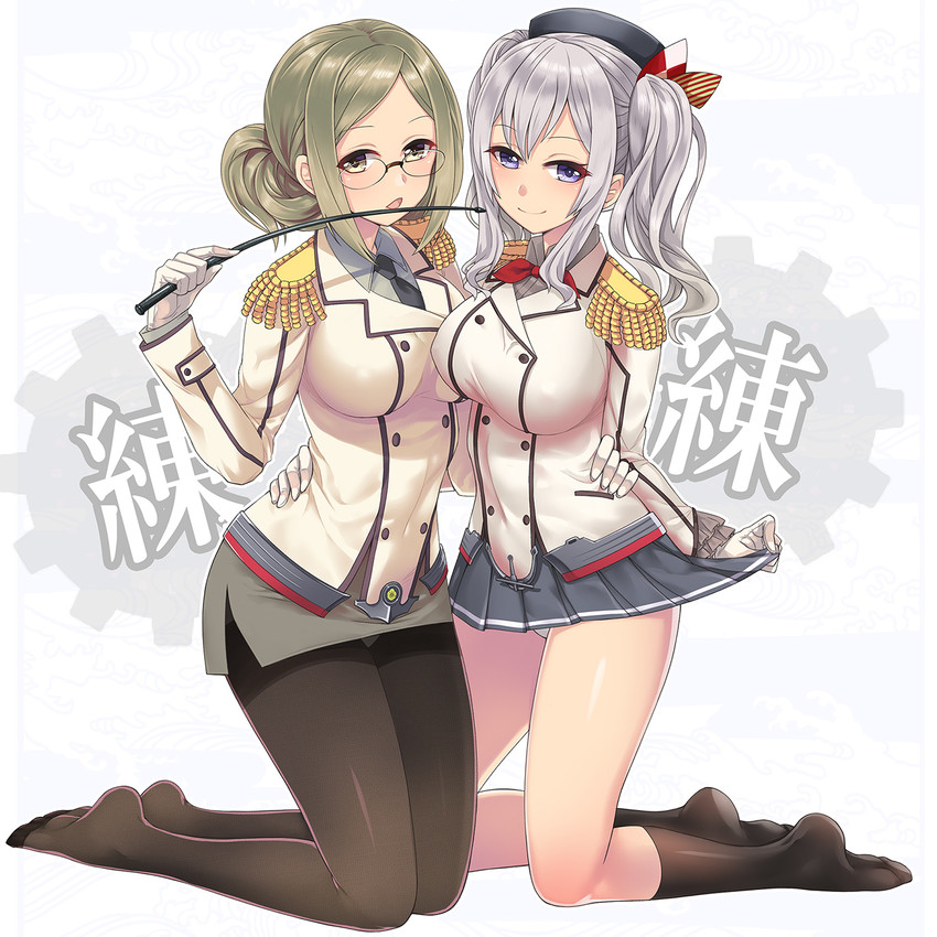 kashima and katori (kantai collection) drawn by mk_(mod0)