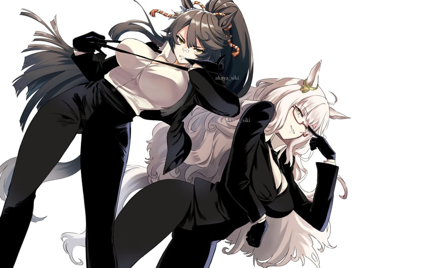 narita brian and biwa hayahide (umamusume) drawn by akaya_shiki