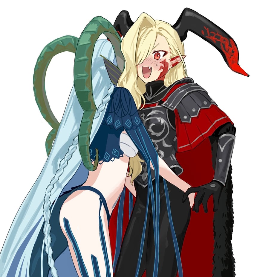 nero claudius, queen draco, and tiamat (fate and 1 more) drawn by cherroppi