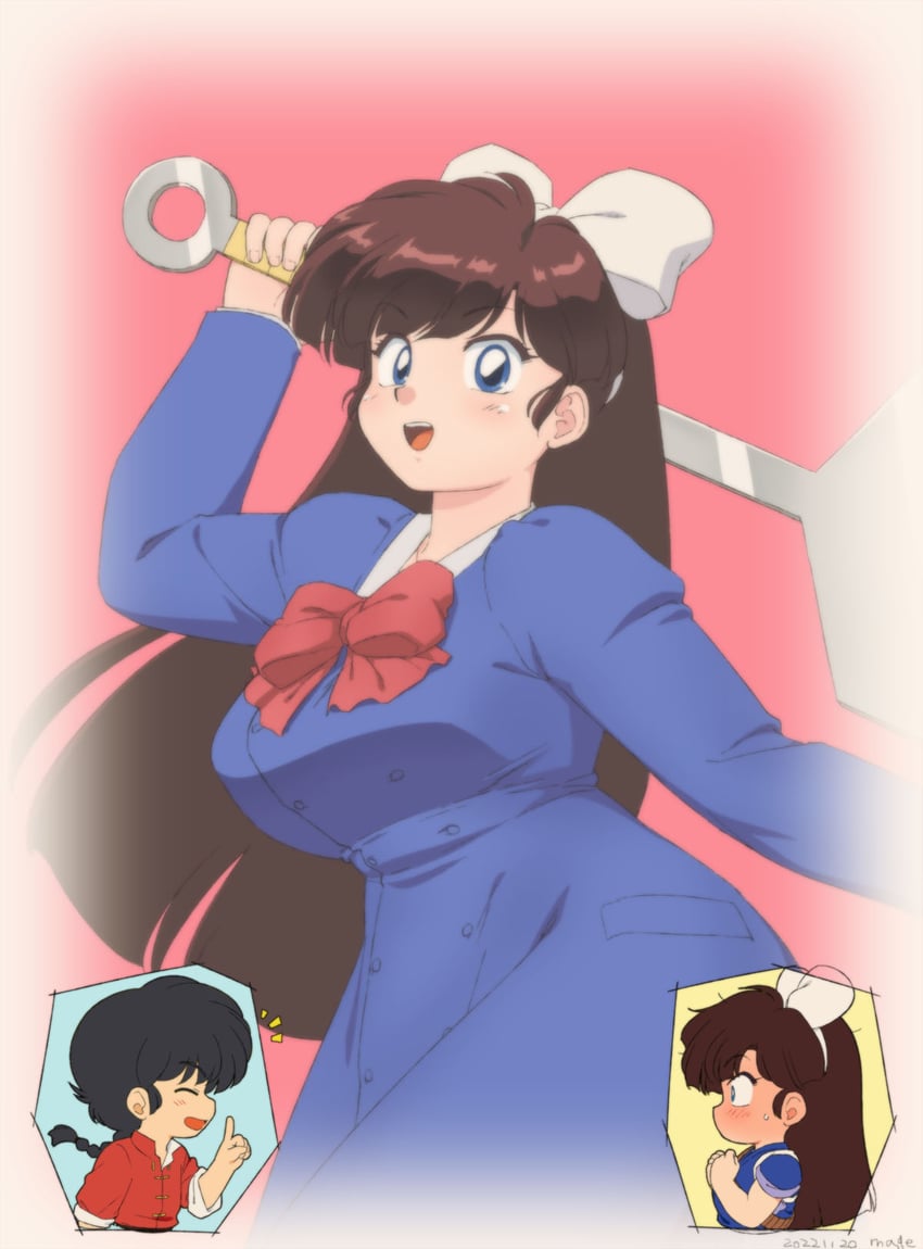 saotome ranma and kuonji ukyou (ranma 1/2) drawn by mage_(harumagedon)