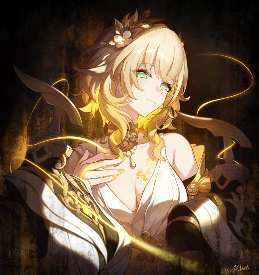 aglaea (honkai and 1 more) drawn by via_shinan