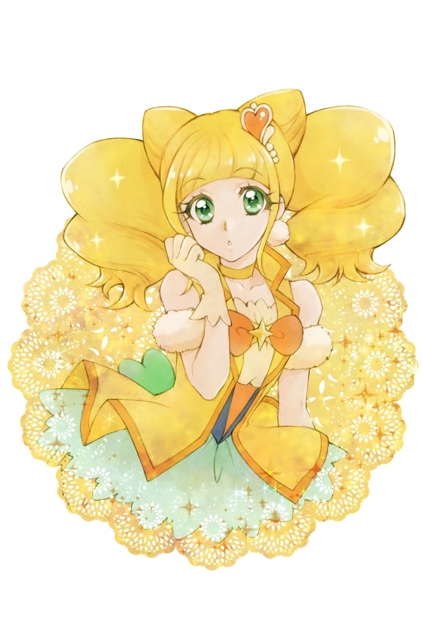 hiramitsu hinata and cure sparkle (precure and 1 more) drawn by aizen_(syoshiyuki)