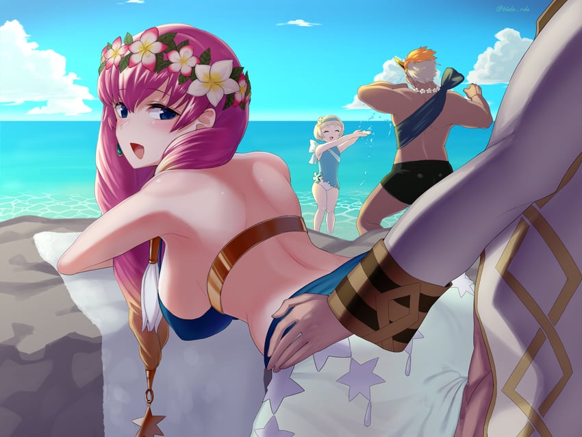 kiran, male kiran, gunnthra, ylgr, and helbindi (fire emblem and 1 more) drawn by blade_ride