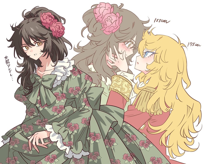 oscar francois de jarjayes and andre grandier (versailles no bara) drawn by meremero