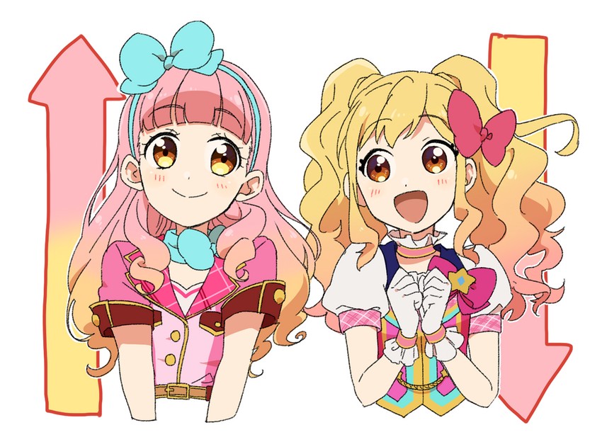 nijino yume and yuki aine (aikatsu! and 2 more) drawn by sakuragi_mochi