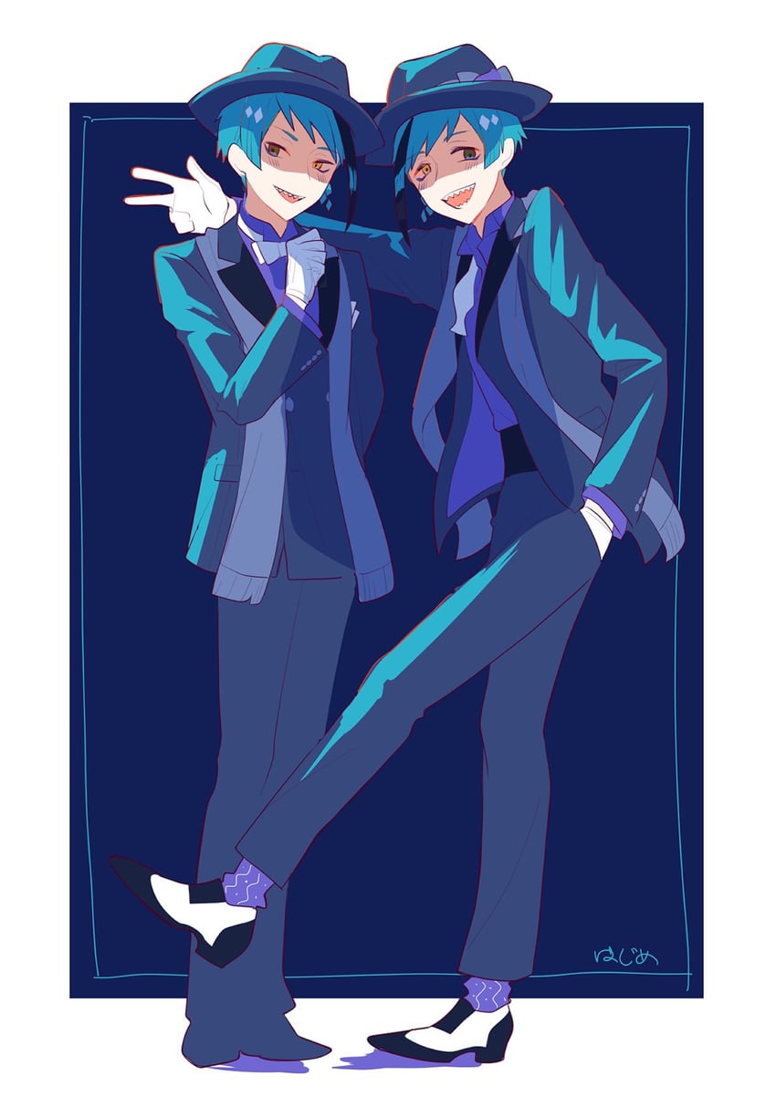 floyd leech and jade leech (twisted wonderland) drawn by nkgph6jv0omfbwq