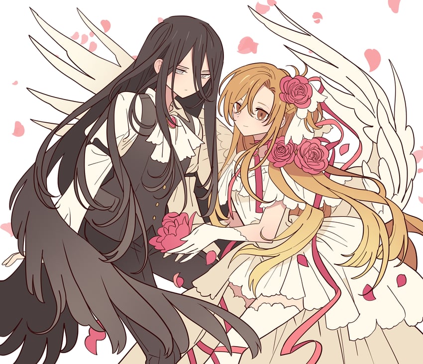 asuna (original and 1 more) drawn by meremero