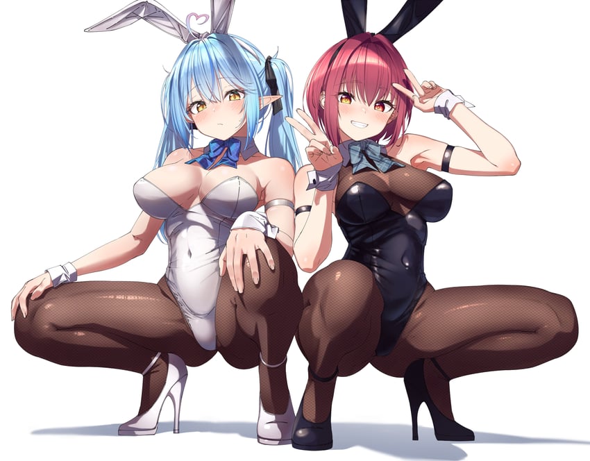 houshou marine and yukihana lamy (hololive) drawn by shinomu_(cinomoon)
