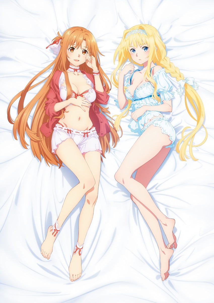 asuna and alice zuberg (sword art online and 1 more) drawn by tokira_nozumi