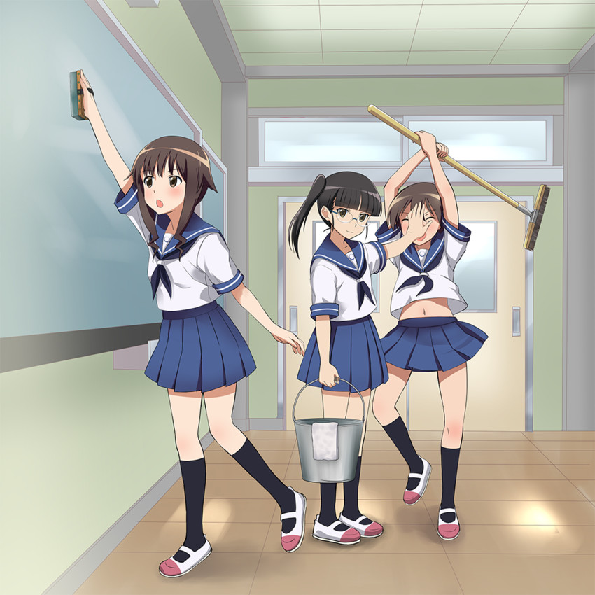 sakamoto mio, takei junko, and wakamoto tetsuko (world witches series and 3 more) drawn by kaneko_(novram58)
