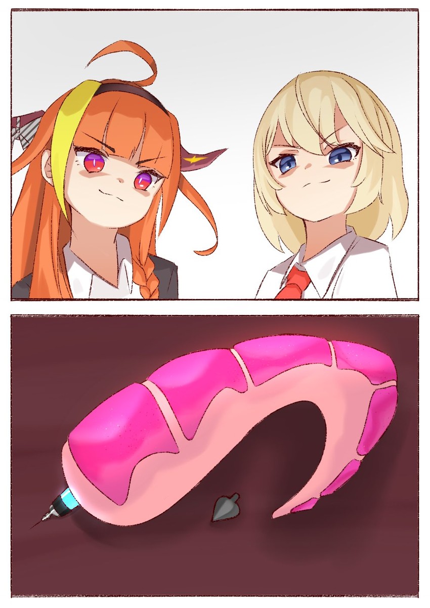 watson amelia and kiryu coco (hololive and 1 more) drawn by skaarl_(artist)
