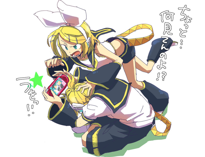 hatsune miku, kagamine rin, and kagamine len (vocaloid) drawn by yuzuhara_moke