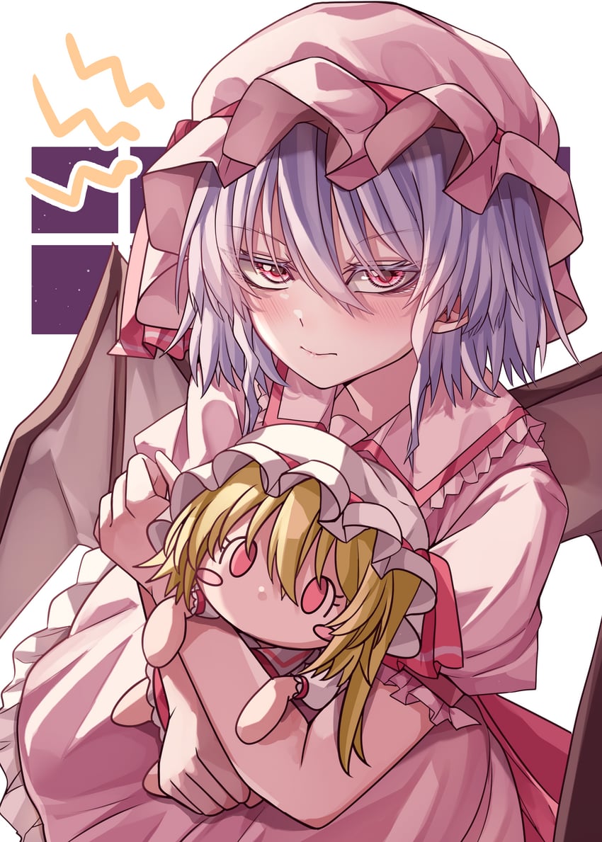 remilia scarlet and flandre scarlet (touhou) drawn by mahoro_(minase_mahoro)