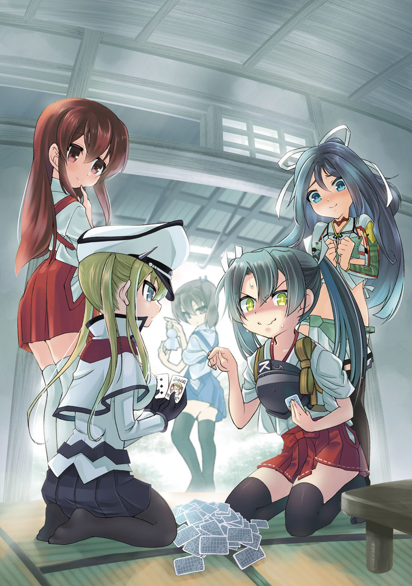 kaga, akagi, zuikaku, graf zeppelin, and katsuragi (kantai collection) drawn by tendou_makura