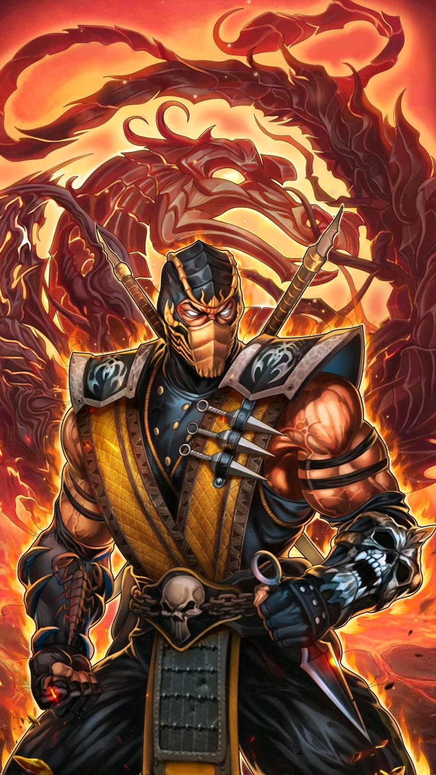 scorpion and hanzo hasashi (mortal kombat and 1 more)