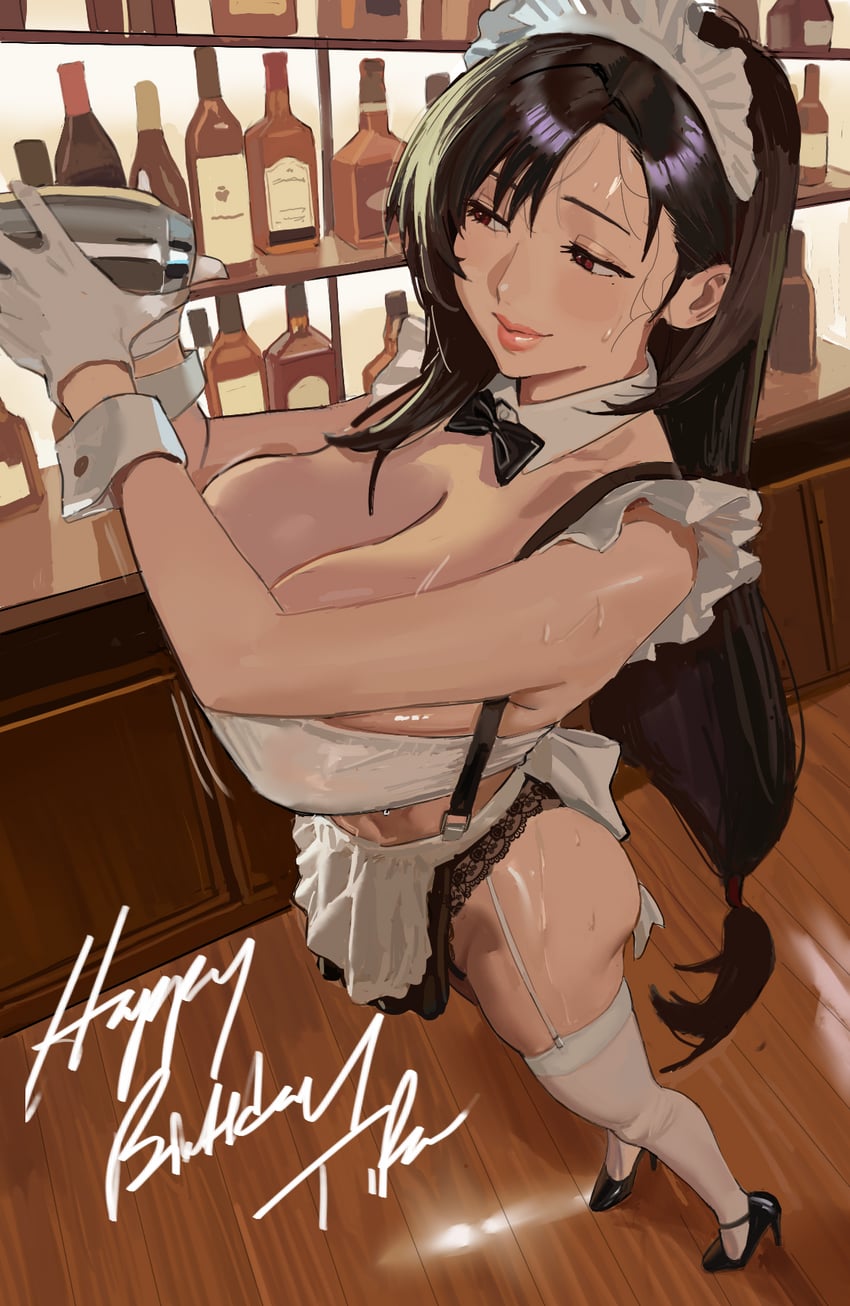 tifa lockhart (final fantasy and 1 more) drawn by hintobento