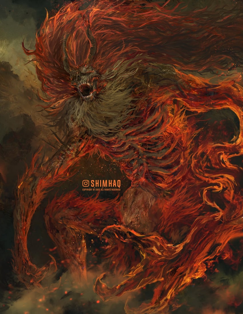 demon of hatred (sekiro: shadows die twice) drawn by shimhaq