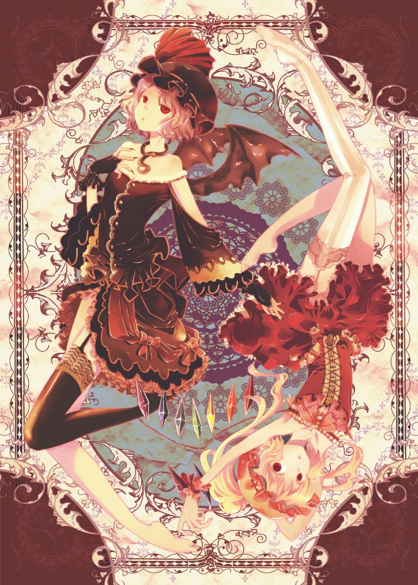 remilia scarlet and flandre scarlet (touhou) drawn by o-naoko