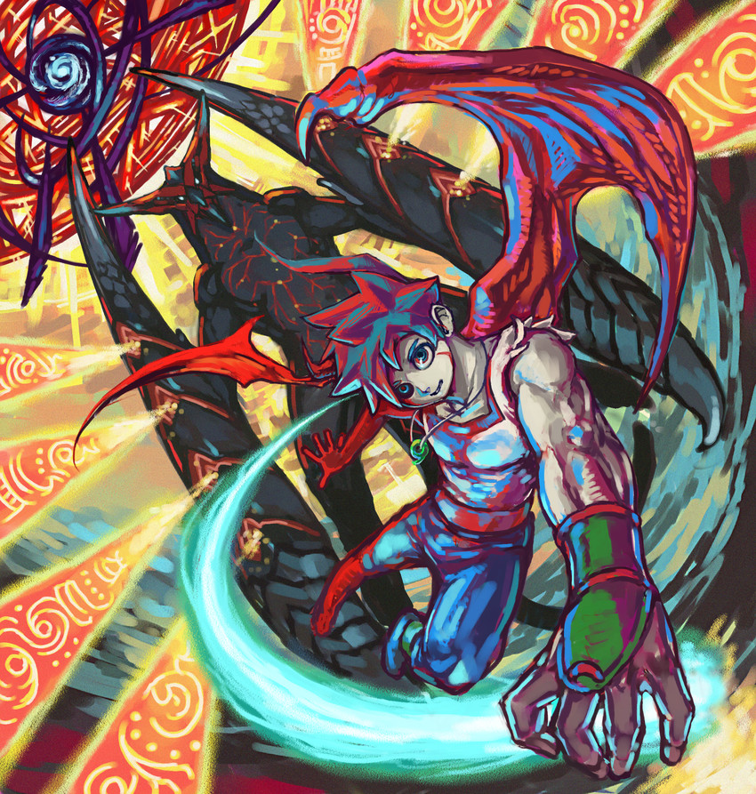 ryu and tyrant (breath of fire and 1 more) drawn by yamato_(kuroriku)
