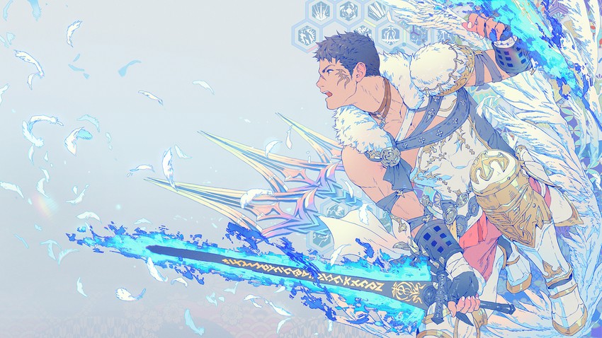 warrior of light and paladin (final fantasy and 1 more) drawn by penguin_frontier