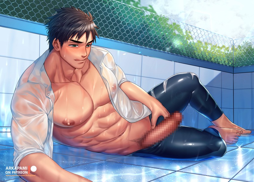 yamazaki sousuke (free! and 1 more) drawn by arkapami