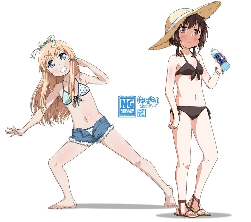 toshinou kyouko and funami yui (yuruyuri) drawn by ki_(adotadot)
