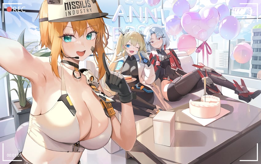 drake, laplace, and maxwell (goddess of victory: nikke) drawn by choyeon