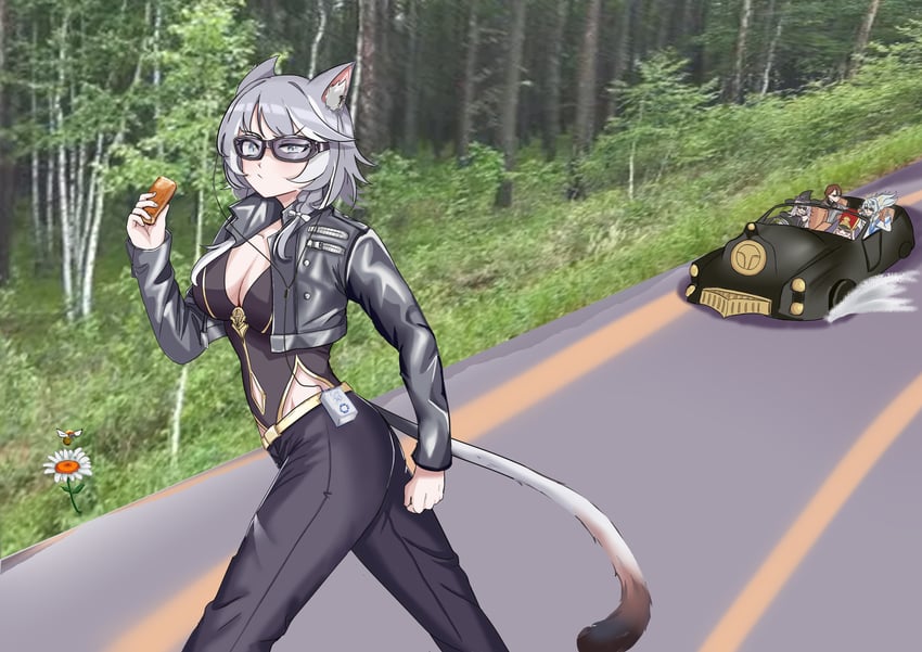 herta, sunday, the herta, cipher, pom-pom, and 1 more (honkai and 1 more) drawn by shicheng