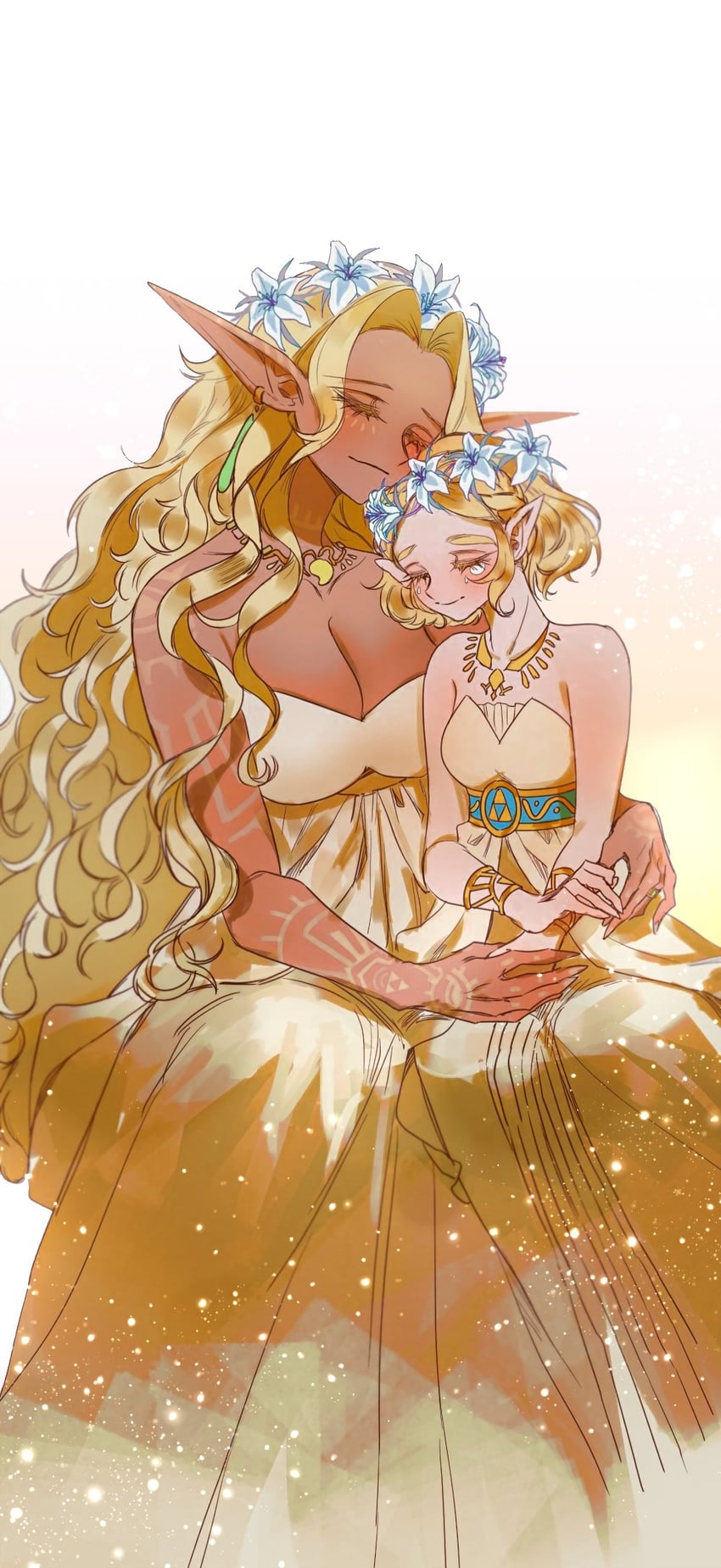 princess zelda and sonia (the legend of zelda and 1 more) drawn by seusojeldaleul-wihaejug-eum