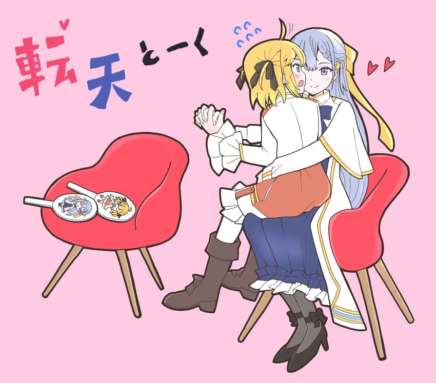 anisphia wynn palettia and euphyllia magenta (tensei oujo to tensai reijou no mahou kakumei) drawn by qqwan120