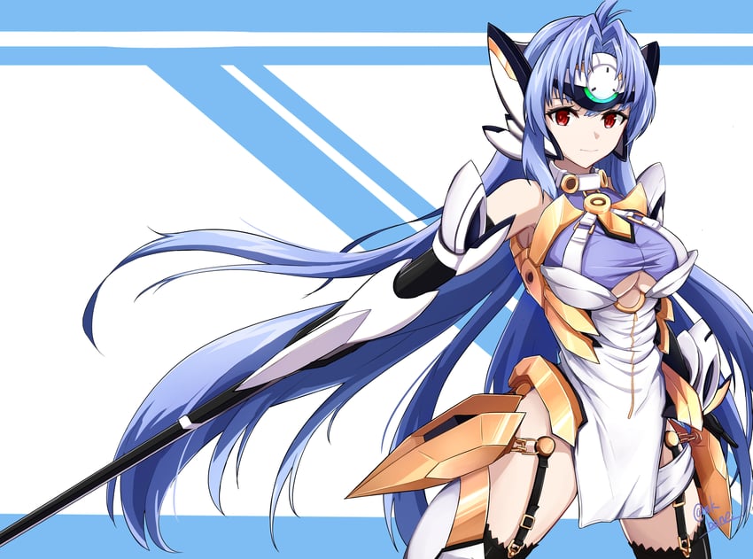 kos-mos and kos-mos ver. 4 (xenosaga and 1 more) drawn by makibane_(mkbane)