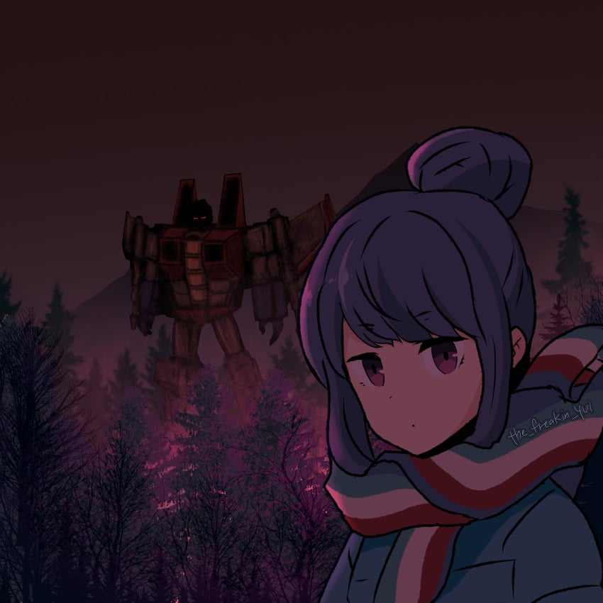 shima rin and starscream (transformers and 2 more) drawn by the_freakin_yui