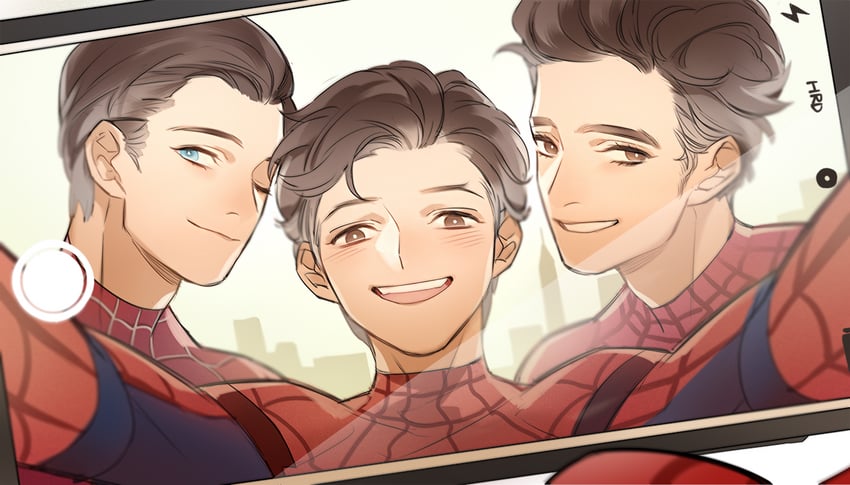 spider-man, peter parker, tobey maguire, tom holland, and andrew garfield (marvel and 3 more) drawn by kottie
