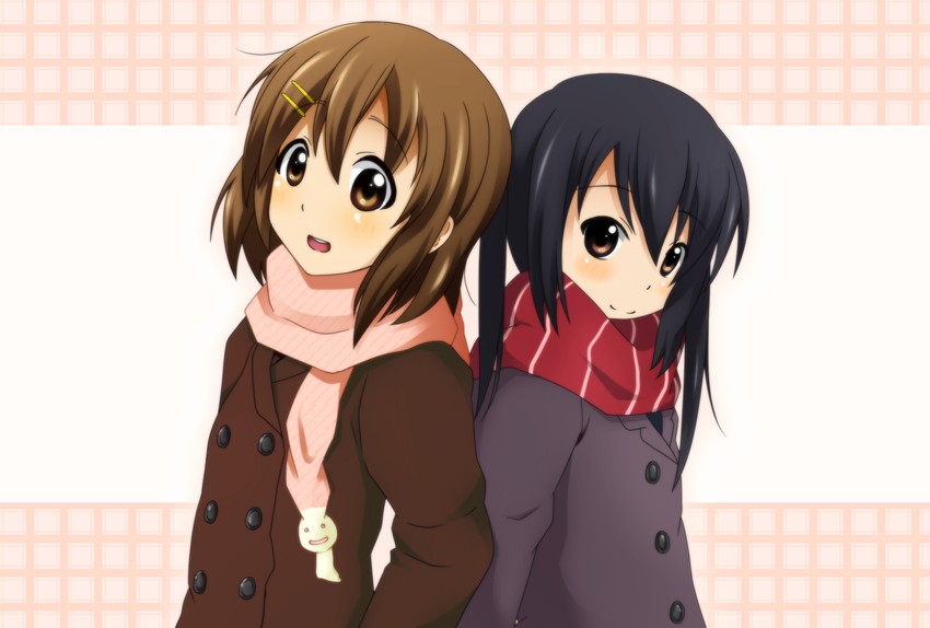 nakano azusa and hirasawa yui (k-on!) drawn by mkt_(50r50r)