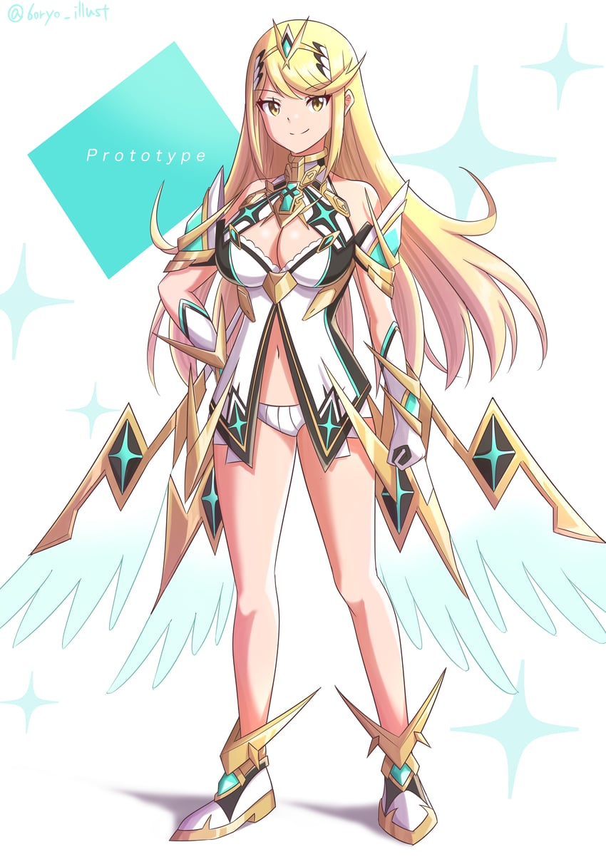 mythra (xenoblade chronicles and 1 more) drawn by ryochan96154