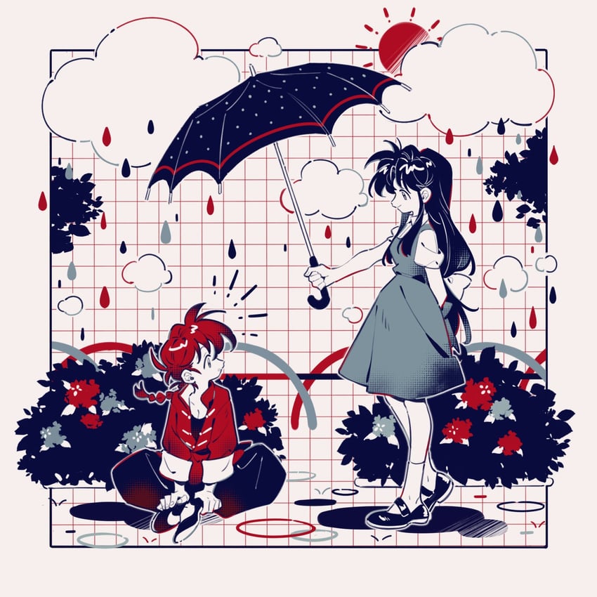 ranma-chan and tendou akane (ranma 1/2) drawn by siyer