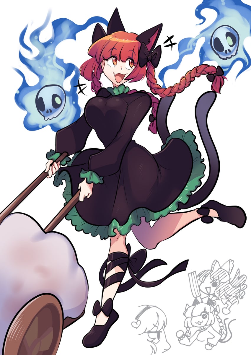 komeiji satori, kaenbyou rin, and reiuji utsuho (touhou) drawn by missandydandy