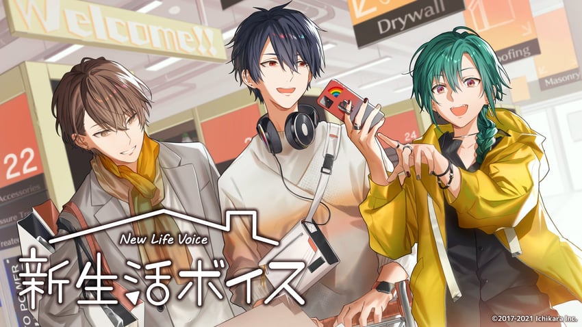 ryuushen, yumeoi kakeru, and kagami hayato (nijisanji) drawn by kyo_zip