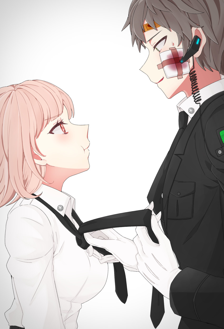 nanami chiaki and hinata hajime (danganronpa and 1 more) drawn by hossi_(chenrang3301)