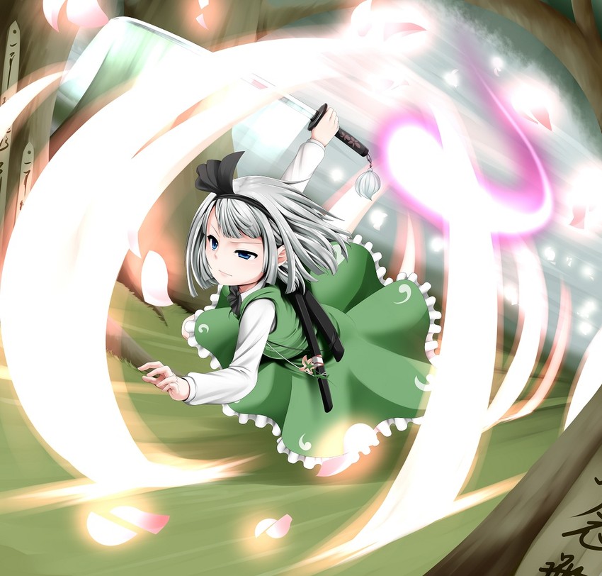 konpaku youmu (touhou and 1 more) drawn by miki_purasu