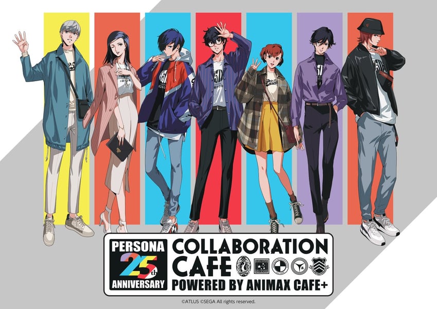 narukami yu, yuuki makoto, amamiya ren, shiomi kotone, suou tatsuya, and 2 more (persona and 8 more) drawn by soejima_shigenori