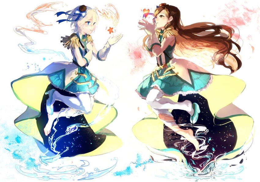 nitta minami and anastasia (idolmaster and 1 more) drawn by hamada_(super_tachioyogi_kyousou)