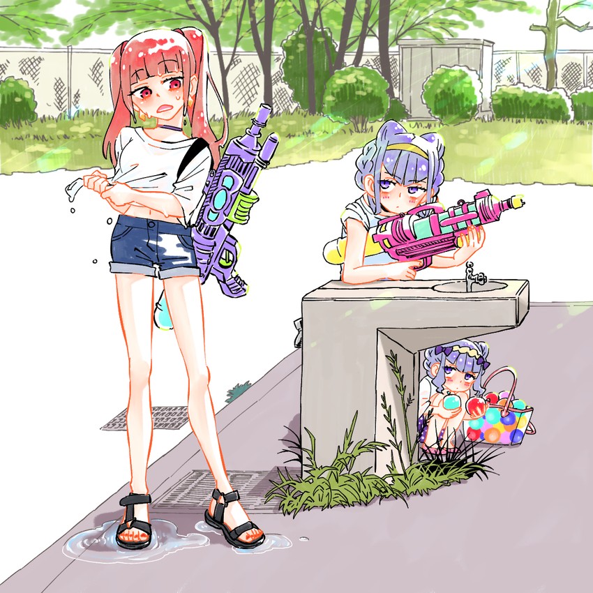ruru amour and aisaki emiru (precure and 1 more) drawn by ton_(ton39342104)