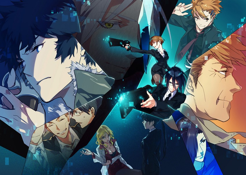 tsunemori akane, kougami shin'ya, kunizuka yayoi, karanomori shion, ginoza nobuchika, and 5 more (psycho-pass) drawn by siruphial