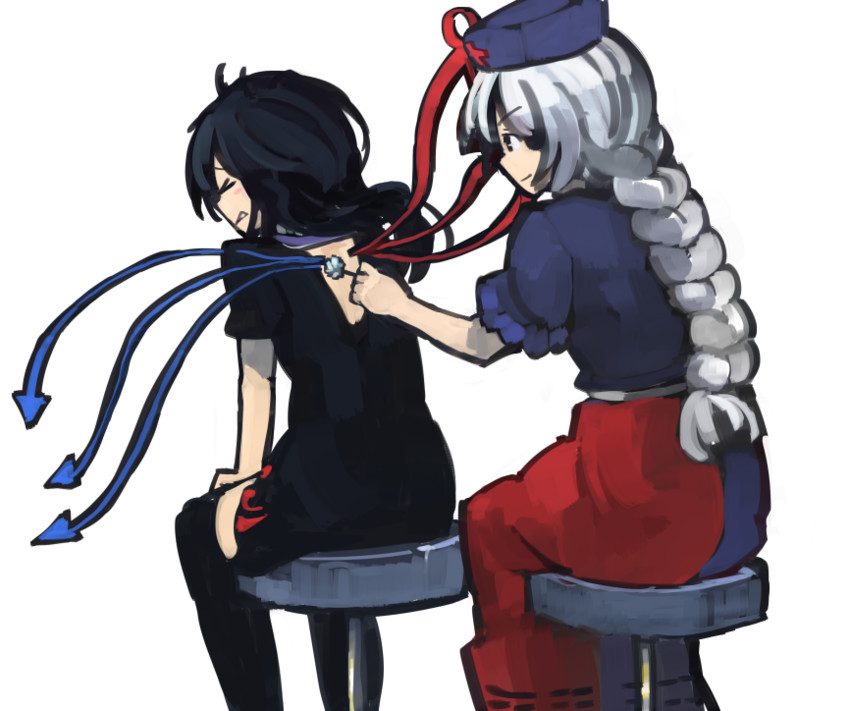 houjuu nue and yagokoro eirin (touhou) drawn by ichiba_youichi