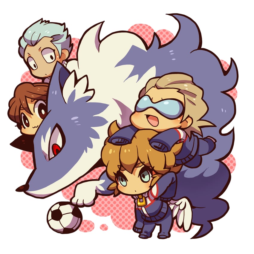 ichinose kazuya, mark kruger, dylan keith, and domon asuka (inazuma eleven) drawn by kotorai