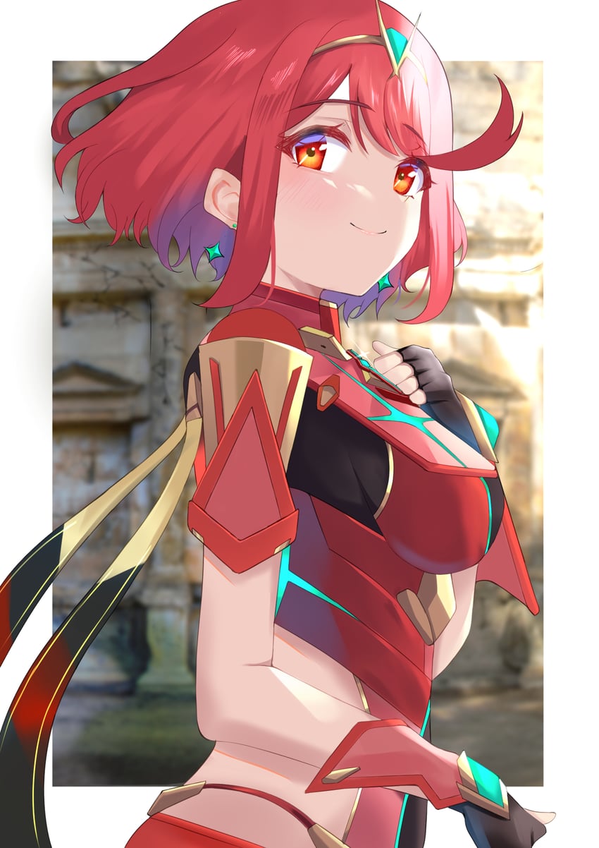 pyra (xenoblade chronicles and 1 more) drawn by kyaro_(wanu_14)