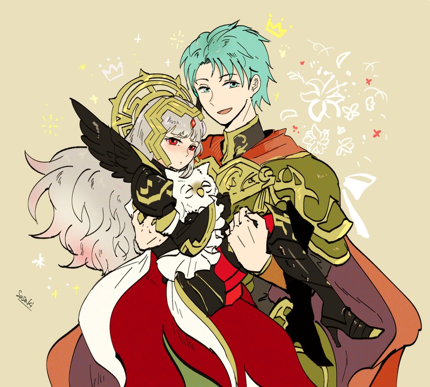 ephraim, feh, veronica, and fado (fire emblem and 2 more) drawn by sasaki_(dkenpisss)
