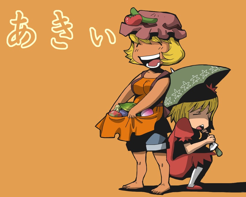 aki minoriko and aki shizuha (touhou) drawn by onikobe_rin